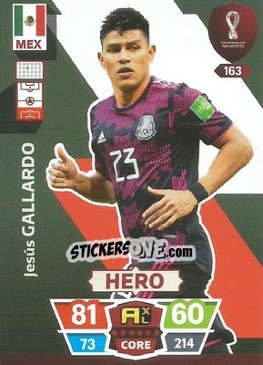 Sticker Jesús Gallardo - FIFA World Cup Qatar 2022. Adrenalyn XL n. 163 - Panini