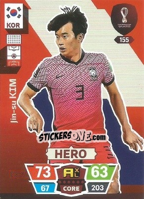 Sticker Jin-su Kim - FIFA World Cup Qatar 2022. Adrenalyn XL n. 155 - Panini