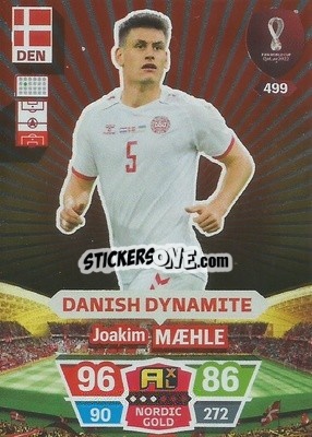 Sticker Joakim Mæhle - FIFA World Cup Qatar 2022. Adrenalyn XL n. 499 - Panini