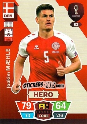 Sticker Joakim Mæhle - FIFA World Cup Qatar 2022. Adrenalyn XL n. 83 - Panini
