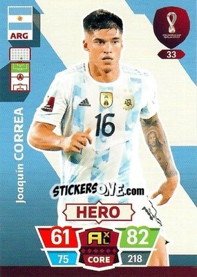 Sticker Joaquín Correa - FIFA World Cup Qatar 2022. Adrenalyn XL - Panini
