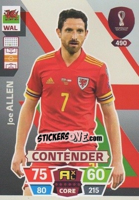 Sticker Joe Allen - FIFA World Cup Qatar 2022. Adrenalyn XL n. 490 - Panini