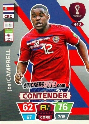 Sticker Joel Campbell - FIFA World Cup Qatar 2022. Adrenalyn XL n. 440 - Panini