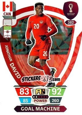 Sticker Jonathan David - FIFA World Cup Qatar 2022. Adrenalyn XL - Panini