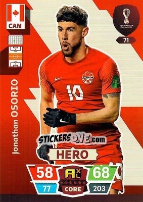 Sticker Jonathan Osorio - FIFA World Cup Qatar 2022. Adrenalyn XL n. 71 - Panini