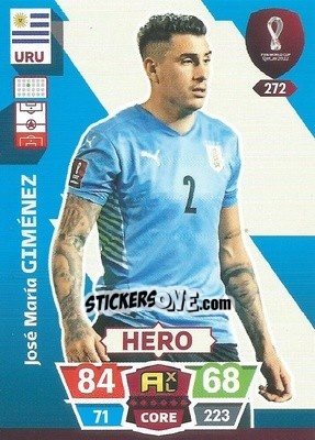 Sticker José Maria Giménez - FIFA World Cup Qatar 2022. Adrenalyn XL n. 272 - Panini
