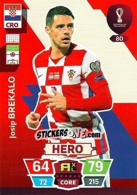 Sticker Josip Brekalo - FIFA World Cup Qatar 2022. Adrenalyn XL n. 80 - Panini