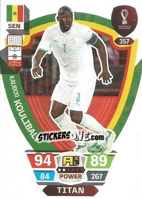 Sticker Kalidou Koulibaly - FIFA World Cup Qatar 2022. Adrenalyn XL n. 357 - Panini