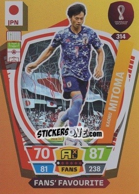 Sticker Kaoru Mitoma - FIFA World Cup Qatar 2022. Adrenalyn XL n. 314 - Panini