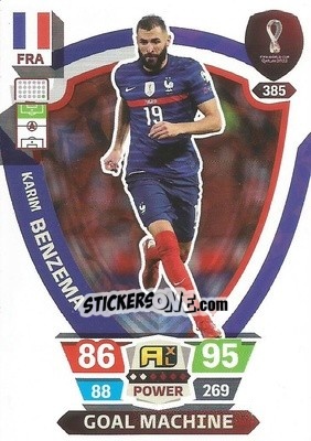 Sticker Karim Benzema - FIFA World Cup Qatar 2022. Adrenalyn XL n. 385 - Panini