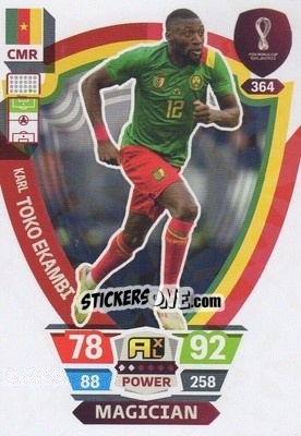 Sticker Karl Toko Ekambi - FIFA World Cup Qatar 2022. Adrenalyn XL n. 364 - Panini