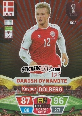 Sticker Kasper Dolberg - FIFA World Cup Qatar 2022. Adrenalyn XL n. 503 - Panini