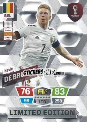 Sticker Kevin De Bruyne - FIFA World Cup Qatar 2022. Adrenalyn XL n. LE-KDB - Panini