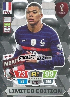Sticker Kylian Mbappé - FIFA World Cup Qatar 2022. Adrenalyn XL n. LE-KM - Panini
