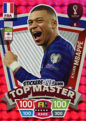 Sticker Kylian Mbappé - FIFA World Cup Qatar 2022. Adrenalyn XL n. 6 - Panini