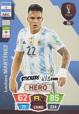 Sticker Lautaro Martínez - FIFA World Cup Qatar 2022. Adrenalyn XL n. 35 - Panini