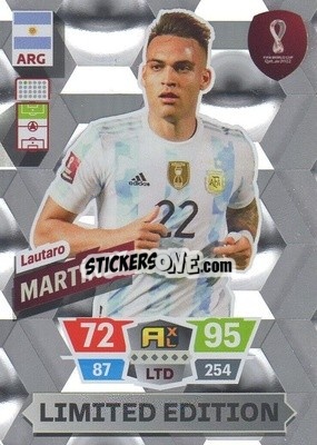 Sticker Lautaro Martínez - FIFA World Cup Qatar 2022. Adrenalyn XL n. LE-LMA - Panini