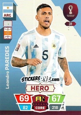 Sticker Leandro Paredes - FIFA World Cup Qatar 2022. Adrenalyn XL - Panini