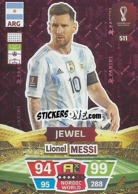 Sticker Lionel Messi - FIFA World Cup Qatar 2022. Adrenalyn XL n. 511 - Panini