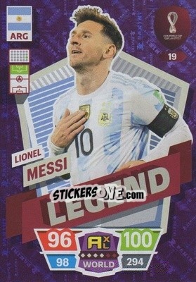 Sticker Lionel Messi - FIFA World Cup Qatar 2022. Adrenalyn XL - Panini