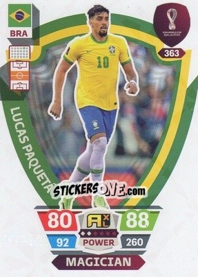 Sticker Lucas Paquetá - FIFA World Cup Qatar 2022. Adrenalyn XL - Panini