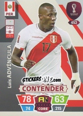 Sticker Luis Advíncula - FIFA World Cup Qatar 2022. Adrenalyn XL n. 452 - Panini