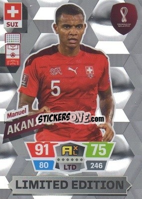 Sticker Manuel Akanji - FIFA World Cup Qatar 2022. Adrenalyn XL - Panini