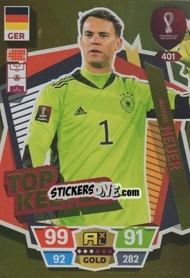 Sticker Manuel Neuer - FIFA World Cup Qatar 2022. Adrenalyn XL n. 401 - Panini