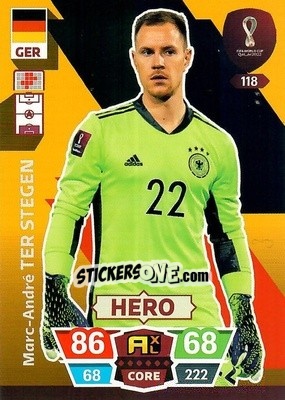 Cromo Marc-André ter Stegen - FIFA World Cup Qatar 2022. Adrenalyn XL n. 118 - Panini