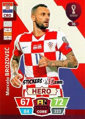 Sticker Marcelo Brozović - FIFA World Cup Qatar 2022. Adrenalyn XL n. 76 - Panini
