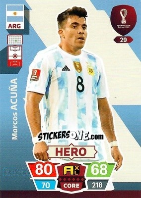 Sticker Marcos Acuña - FIFA World Cup Qatar 2022. Adrenalyn XL - Panini