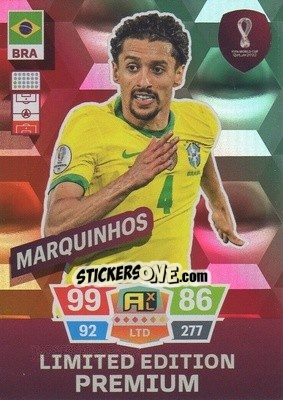 Figurina Marquinhos - FIFA World Cup Qatar 2022. Adrenalyn XL - Panini