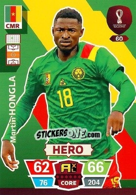 Sticker Martin Hongla - FIFA World Cup Qatar 2022. Adrenalyn XL n. 60 - Panini