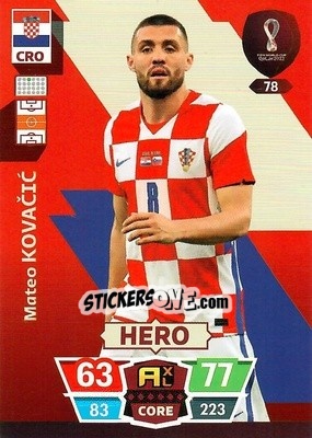 Sticker Mateo Kovačić - FIFA World Cup Qatar 2022. Adrenalyn XL n. 78 - Panini