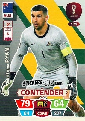 Sticker Mathew Ryan - FIFA World Cup Qatar 2022. Adrenalyn XL n. 424 - Panini