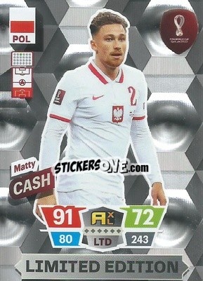Sticker Matty Cash - FIFA World Cup Qatar 2022. Adrenalyn XL n. LE-MC - Panini
