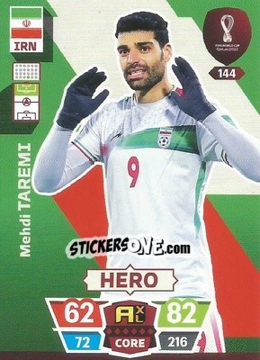 Sticker Mehdi Taremi - FIFA World Cup Qatar 2022. Adrenalyn XL n. 144 - Panini