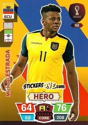 Sticker Michael Estrada - FIFA World Cup Qatar 2022. Adrenalyn XL n. 98 - Panini