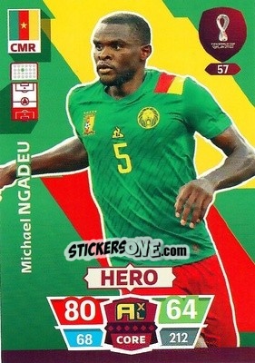 Sticker Michael Ngadeu - FIFA World Cup Qatar 2022. Adrenalyn XL n. 57 - Panini