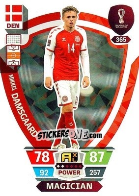 Sticker Mikkel Damsgaard - FIFA World Cup Qatar 2022. Adrenalyn XL n. 365 - Panini