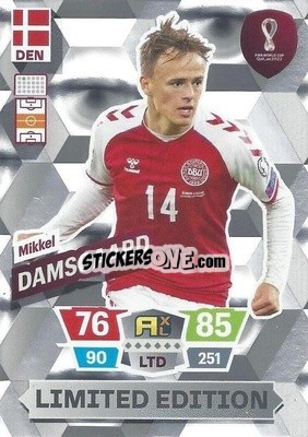 Sticker Mikkel Damsgaard - FIFA World Cup Qatar 2022. Adrenalyn XL n. LE-MD - Panini