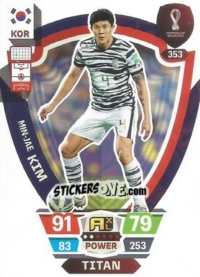 Sticker Min-Jae Kim - FIFA World Cup Qatar 2022. Adrenalyn XL n. 353 - Panini
