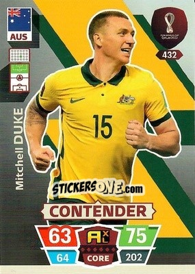 Sticker Mitchell Duke - FIFA World Cup Qatar 2022. Adrenalyn XL n. 432 - Panini