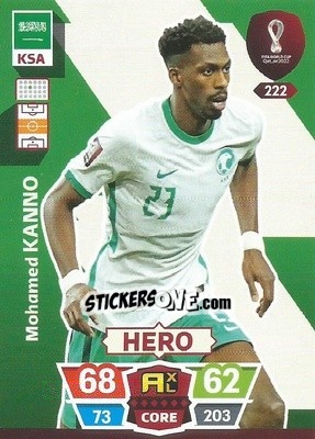 Sticker Mohamed Kanno - FIFA World Cup Qatar 2022. Adrenalyn XL n. 222 - Panini