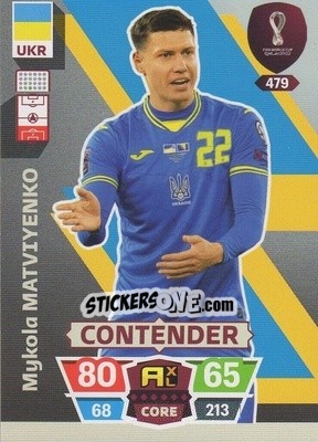 Sticker Mykola Matviyenko - FIFA World Cup Qatar 2022. Adrenalyn XL - Panini