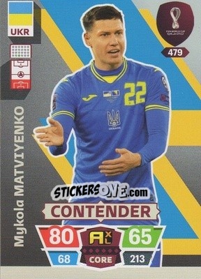 Figurina Mykola Matviyenko - FIFA World Cup Qatar 2022. Adrenalyn XL - Panini