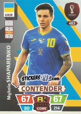 Sticker Mykola Shaparenko - FIFA World Cup Qatar 2022. Adrenalyn XL - Panini