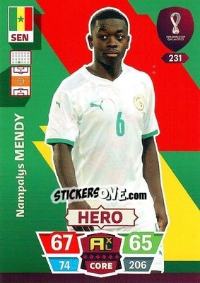 Sticker Nampalys Mendy - FIFA World Cup Qatar 2022. Adrenalyn XL n. 231 - Panini