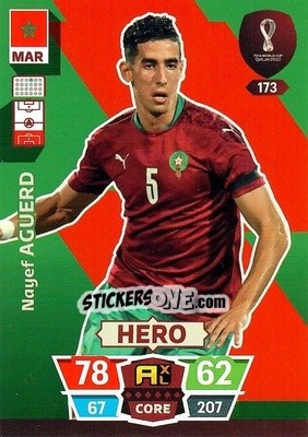 Sticker Nayef Aguerd - FIFA World Cup Qatar 2022. Adrenalyn XL n. 173 - Panini