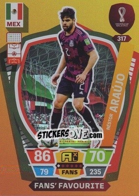 Sticker Néstor Araújo - FIFA World Cup Qatar 2022. Adrenalyn XL n. 317 - Panini